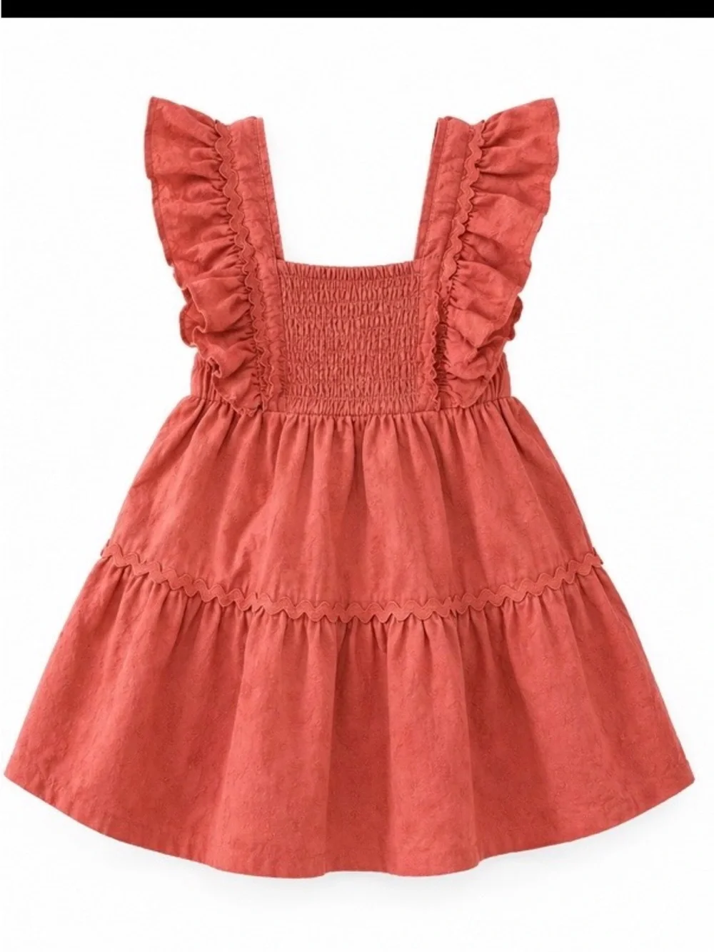 Carter's Coral Ruffle Smocked Dress